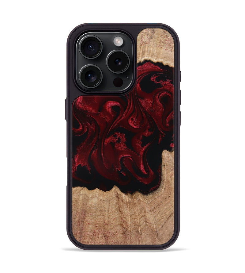 iPhone 16 Pro Wood Phone Case - Alysa (Red, 807096)
