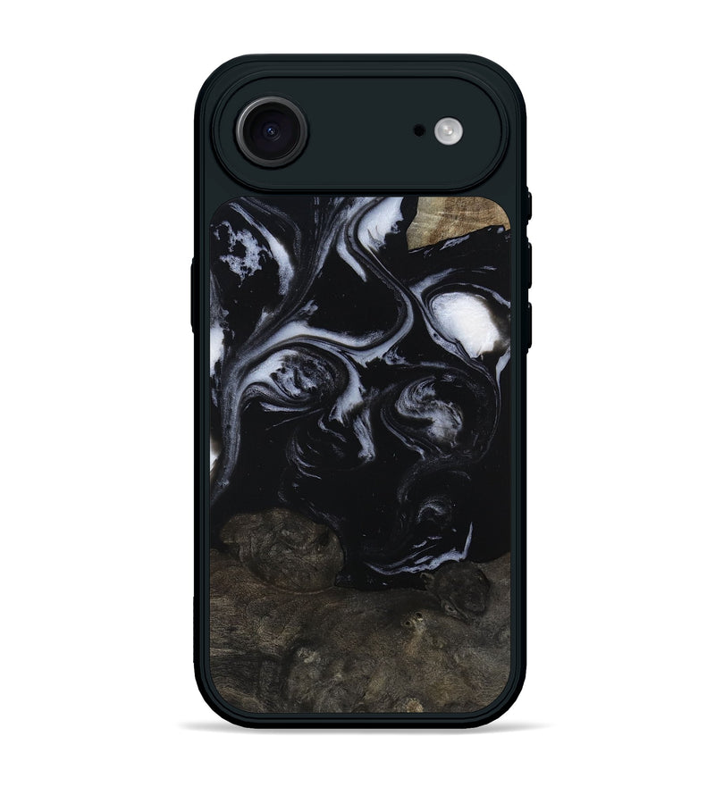 iPhone 17 Air Wood Phone Case - Alvina (Black & White, 807100)
