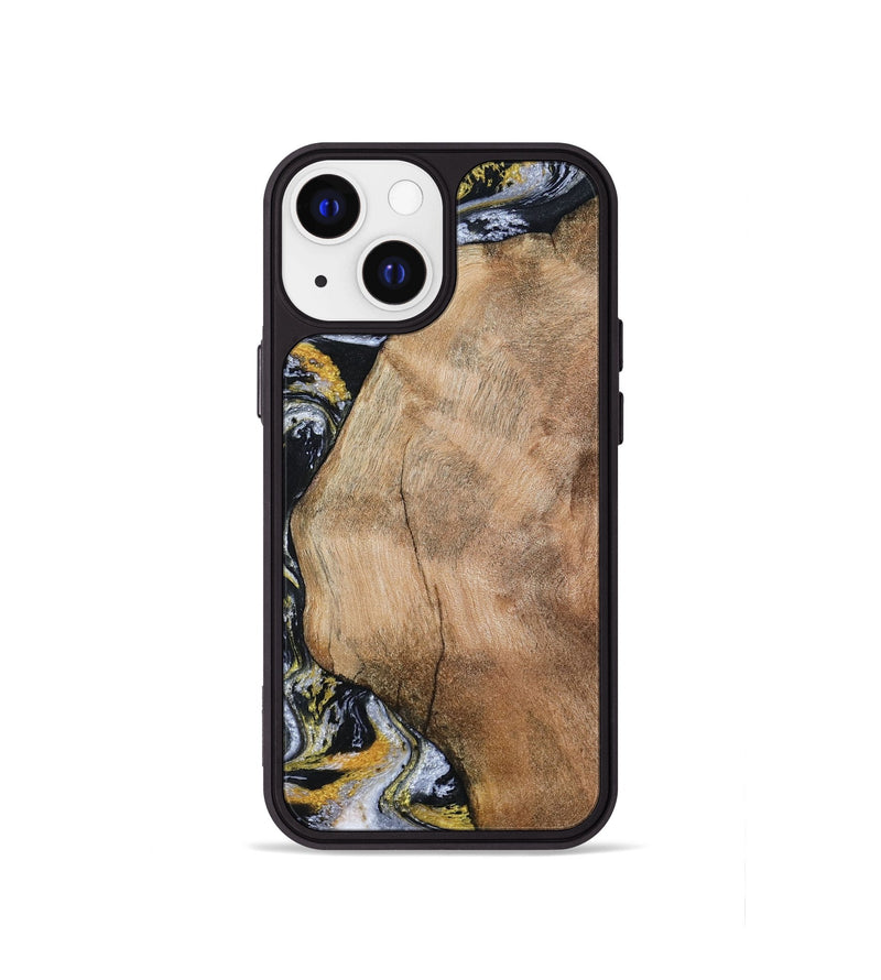 iPhone 13 mini Wood Phone Case - Daquan (Black & White, 807106)