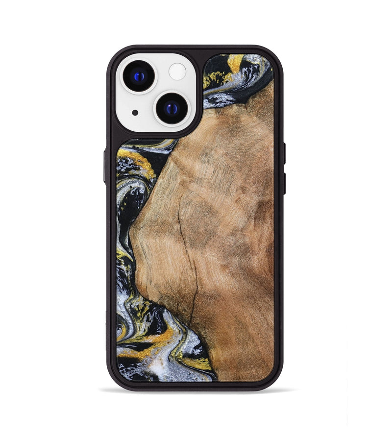 iPhone 13 Wood Phone Case - Daquan (Black & White, 807106)