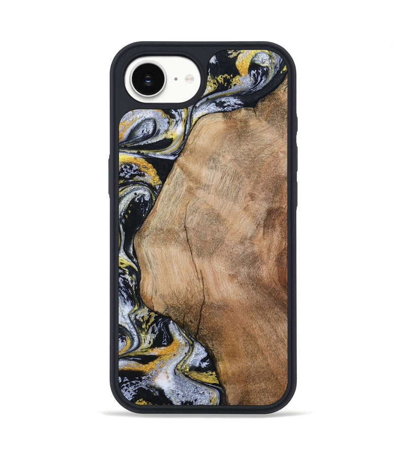 iPhone 16e Wood Phone Case - Daquan (Black & White, 807106)