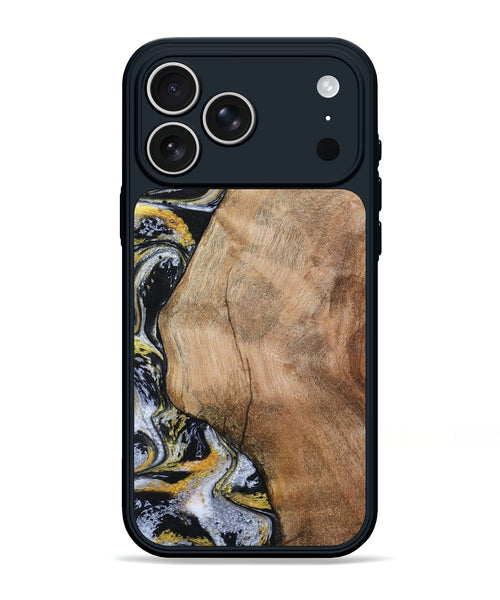 iPhone 17 Pro Max Wood Phone Case - Daquan (Black & White, 807106)