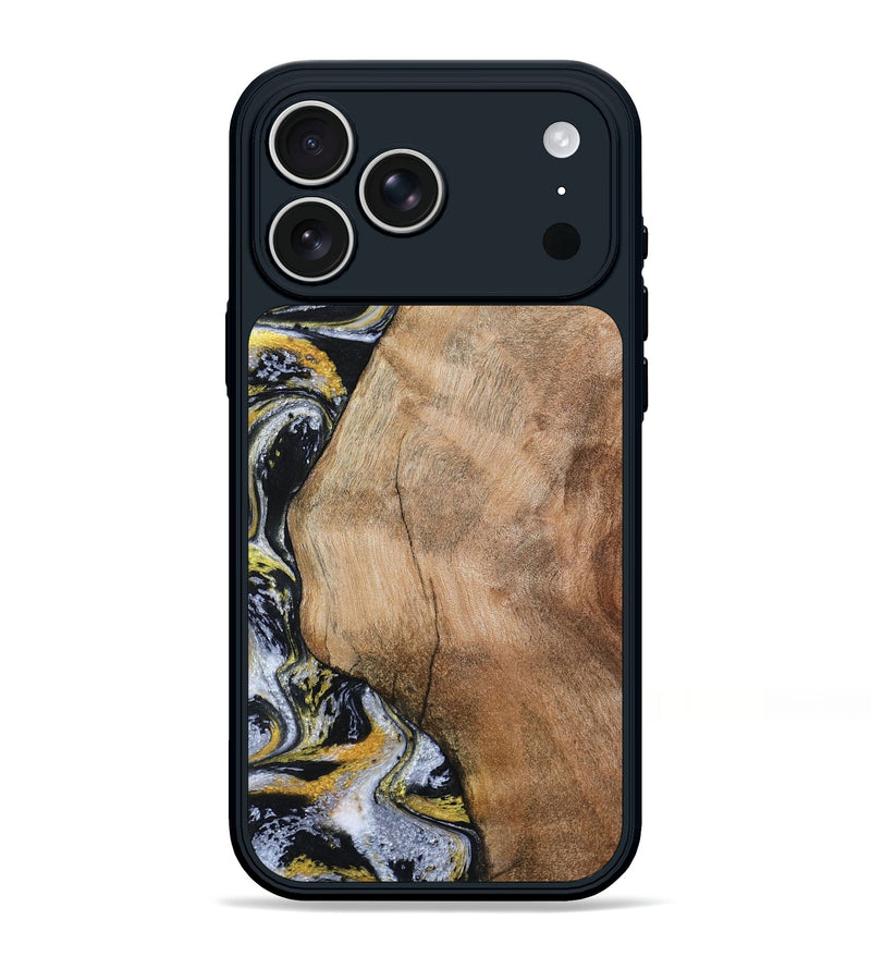iPhone 17 Pro Max Wood Phone Case - Daquan (Black & White, 807106)