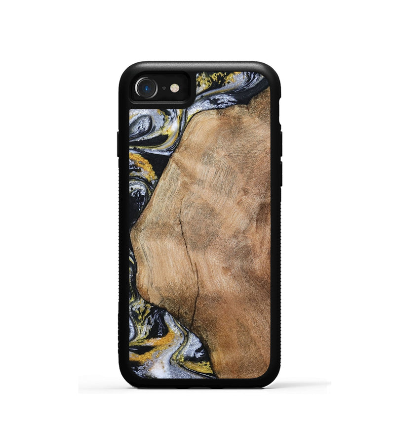 iPhone SE Wood Phone Case - Daquan (Black & White, 807106)