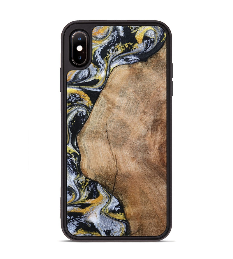 iPhone Xs Max Wood Phone Case - Daquan (Black & White, 807106)