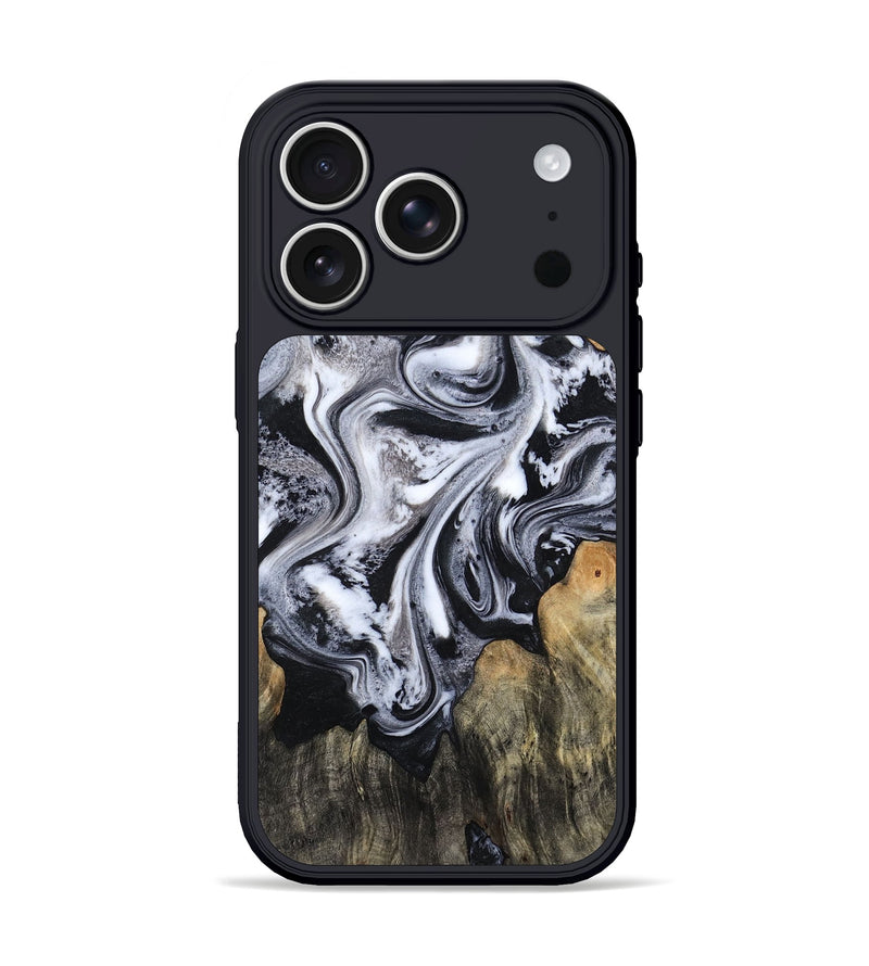 iPhone 17 Pro Wood Phone Case - Jaeden (Black & White, 807111)