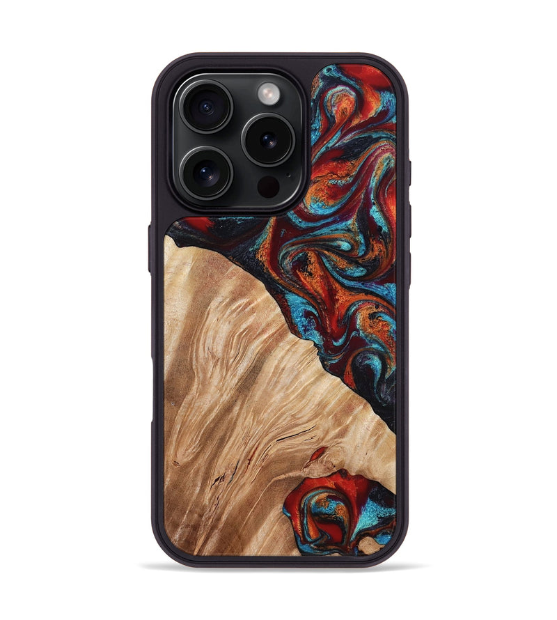 iPhone 16 Pro Wood Phone Case - Boone (Red, 807116)