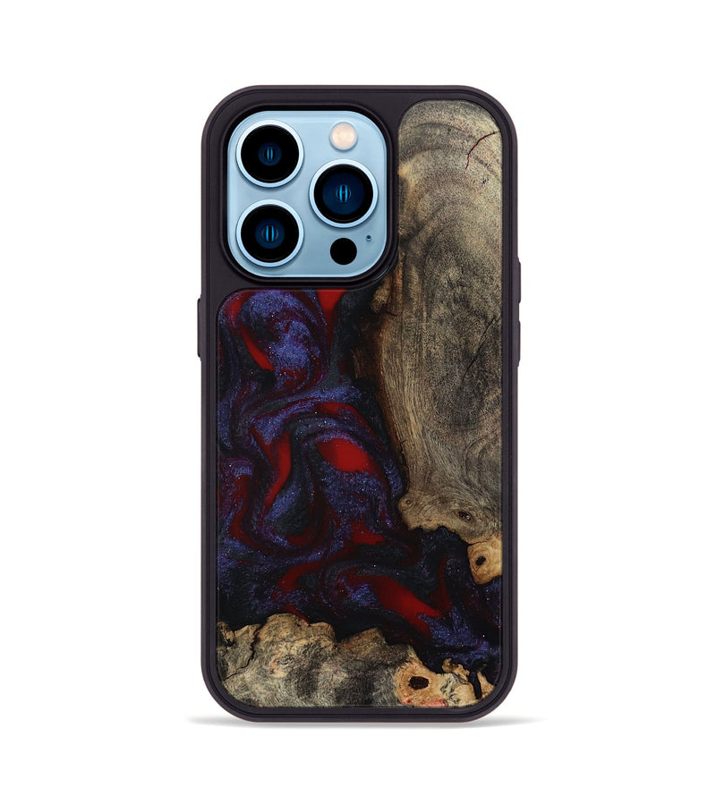 iPhone 14 Pro Wood Phone Case - Madge (Red, 807118)