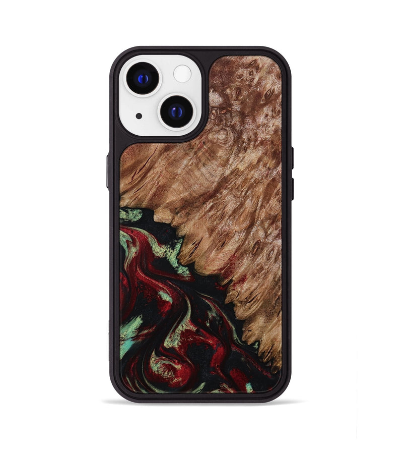 iPhone 13 Wood Phone Case - Cathy (Red, 807119)