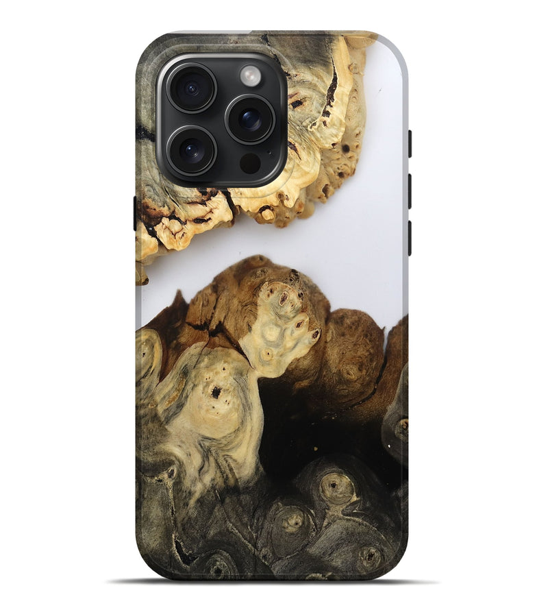 iPhone 16 Pro Max Wood Live Edge Phone Case - Adonis (Clear, 807139)