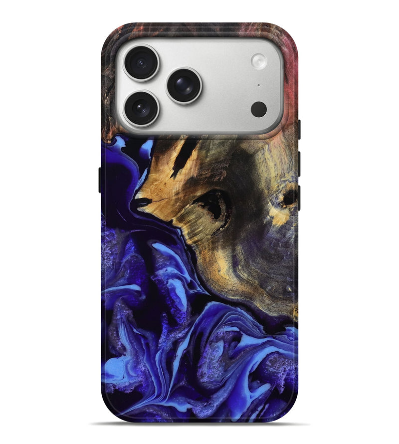 iPhone 17 Pro Max Wood Live Edge Phone Case - Kinsley (Purple, 807177)