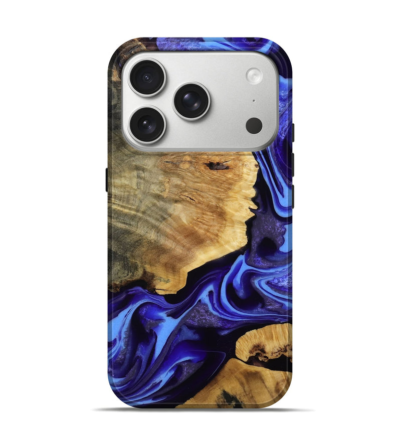 iPhone 17 Pro Wood Live Edge Phone Case - Alethea (Purple, 807182)