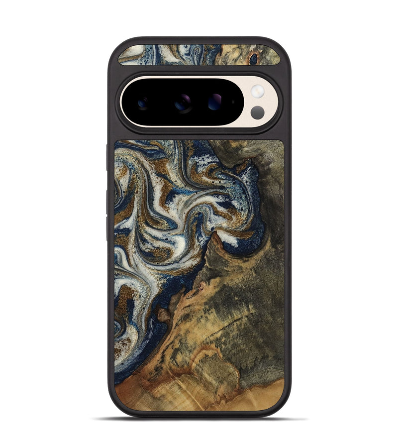 Pixel 10 Wood Phone Case - Elijah (Teal & Gold, 807190)
