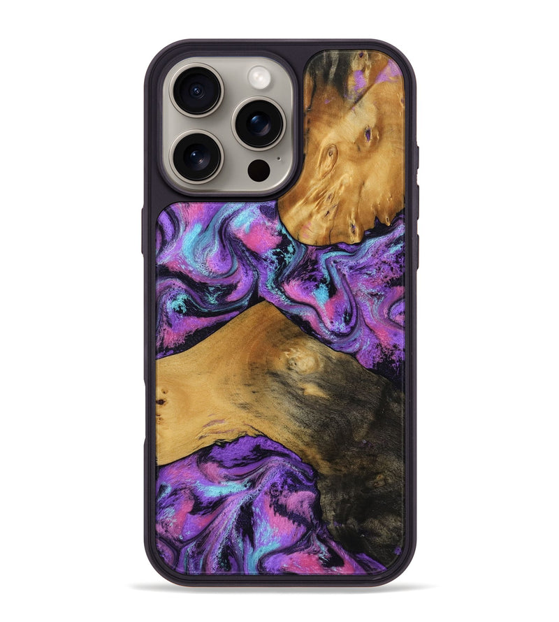 iPhone 16 Pro Max Wood Phone Case - Mintie (Purple, 807195)