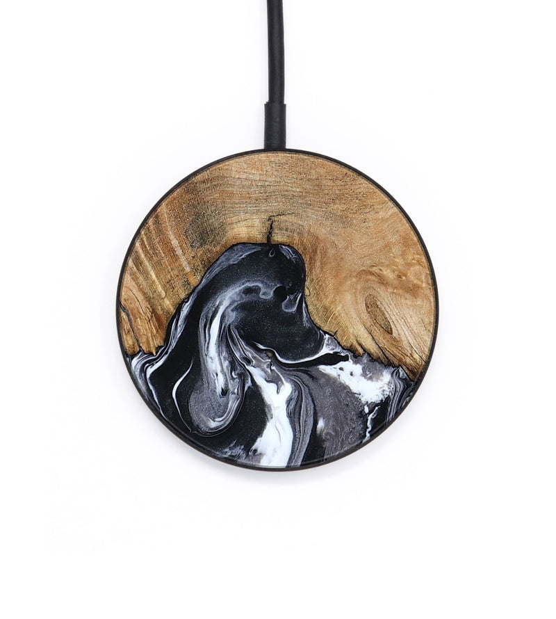 Circle Wood Wireless Charger - Braelyn (Black & White, 807202)