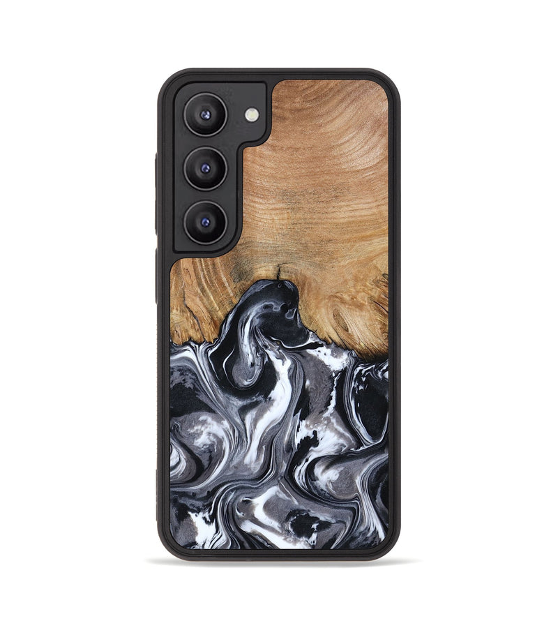 Galaxy S23 Wood Phone Case - Braelyn (Black & White, 807202)