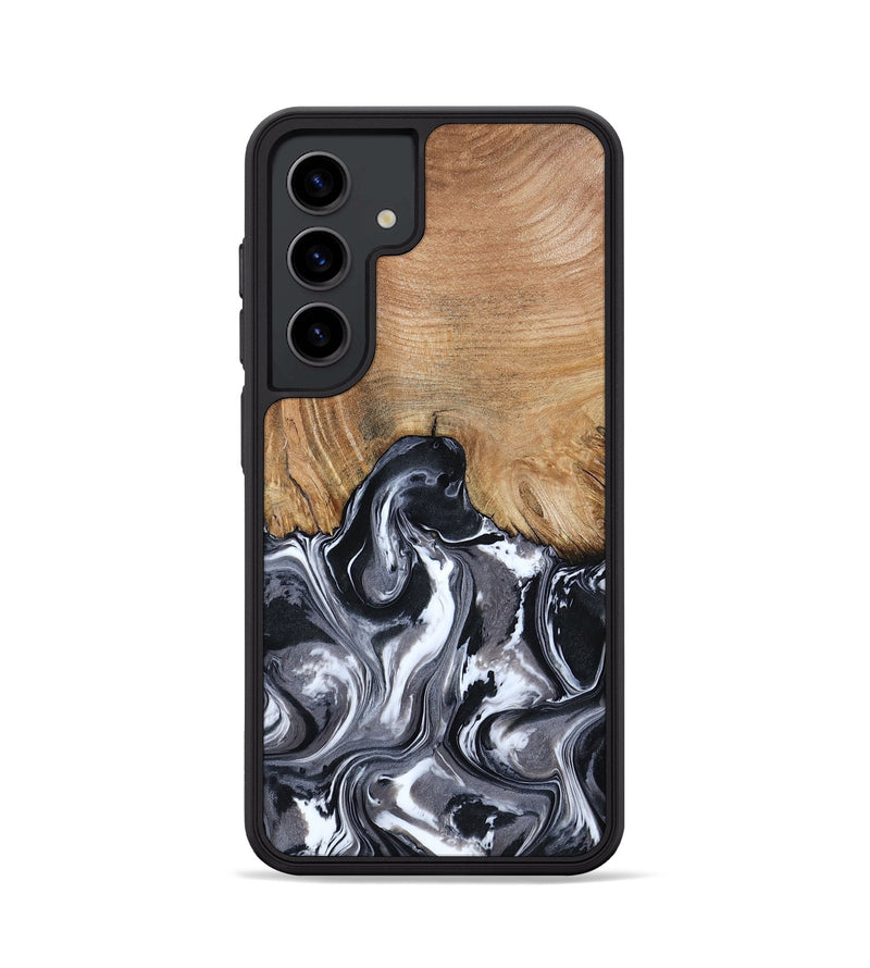 Galaxy S24 Wood Phone Case - Braelyn (Black & White, 807202)