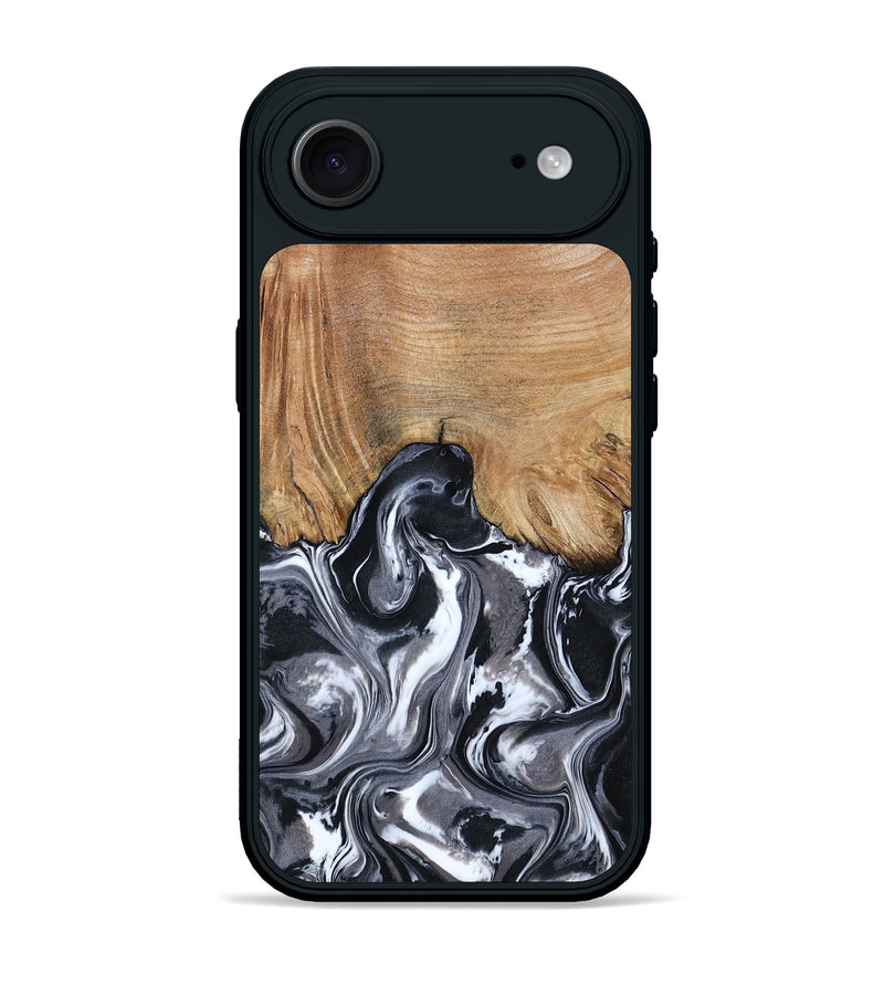 iPhone 17 Air Wood Phone Case - Braelyn (Black & White, 807202)