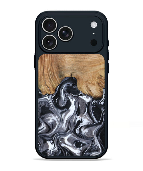 iPhone 17 Pro Max Wood Phone Case - Braelyn (Black & White, 807202)