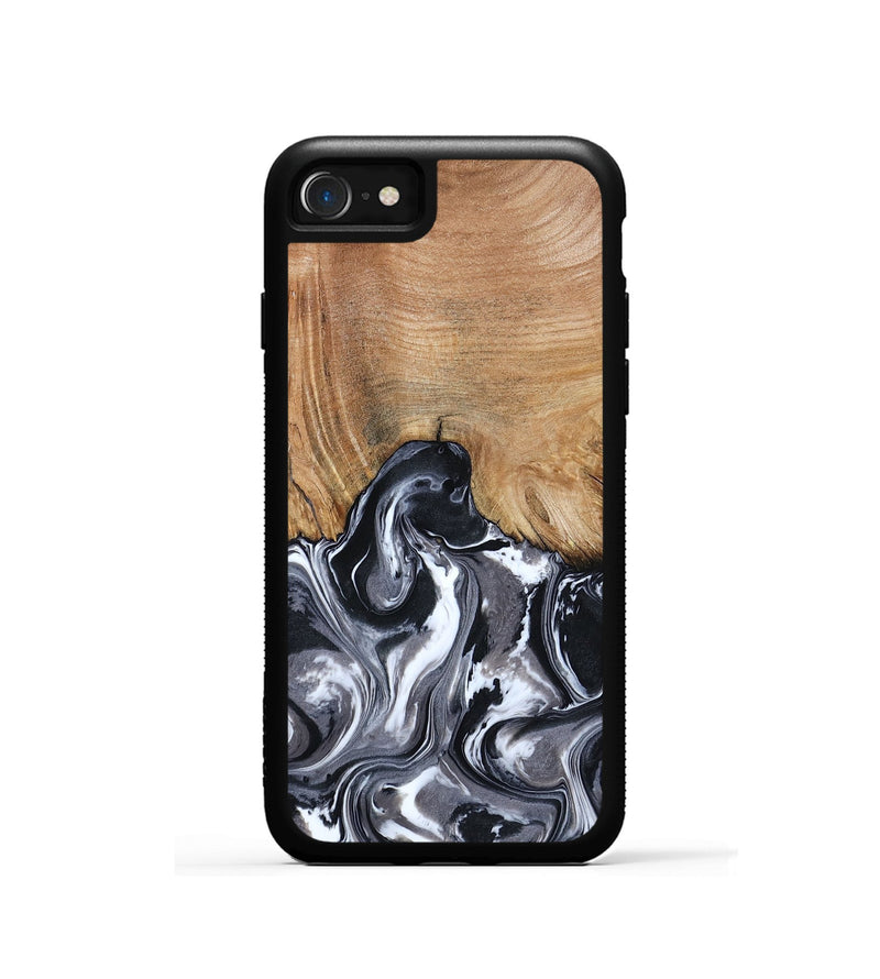 iPhone SE Wood Phone Case - Braelyn (Black & White, 807202)