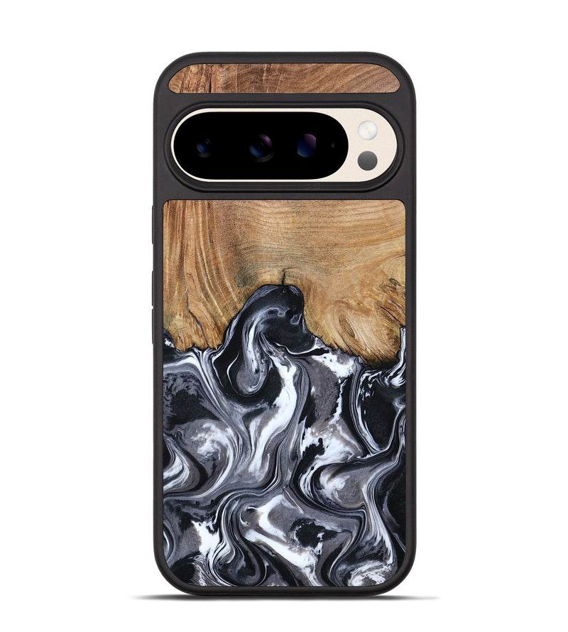 Pixel 10 Pro Wood Phone Case - Braelyn (Black & White, 807202)