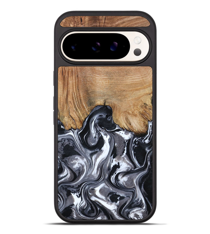 Pixel 10 Pro XL Wood Phone Case - Braelyn (Black & White, 807202)