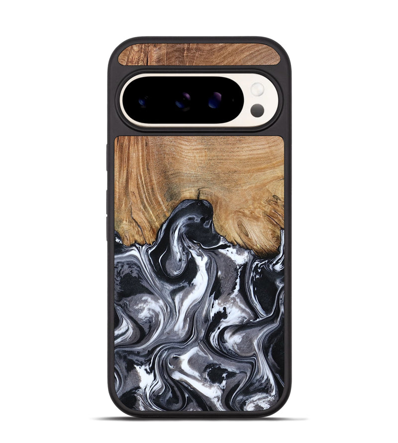 Pixel 9 Wood Phone Case - Braelyn (Black & White, 807202)