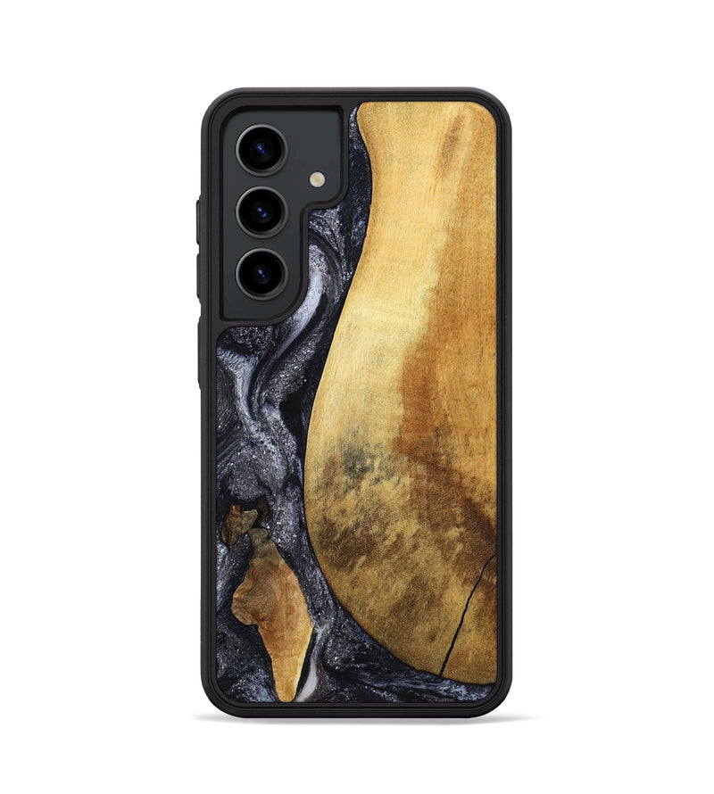 Galaxy S24 Wood Phone Case - Liam (Black & White, 807203)