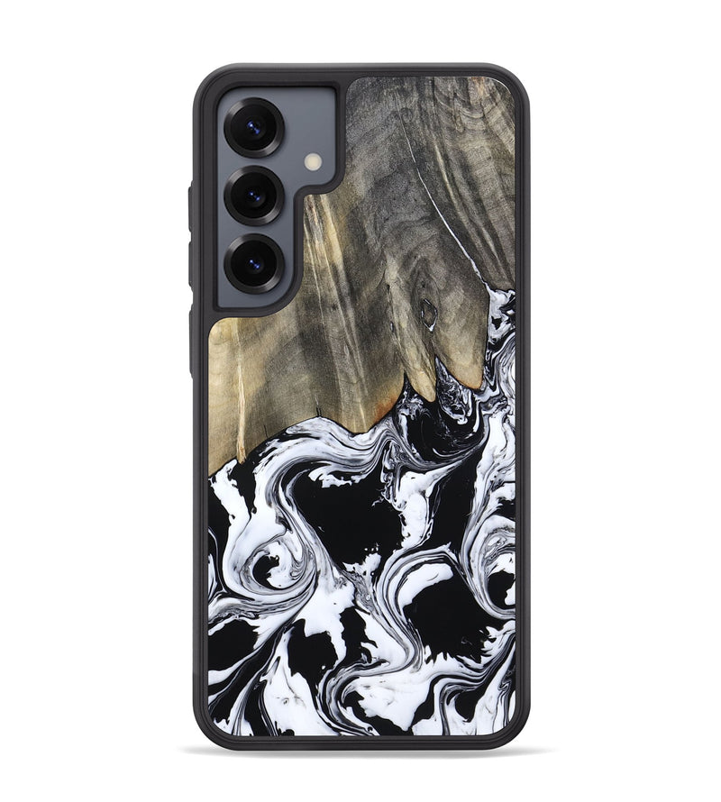 Galaxy S25 Plus Wood Phone Case - Joy (Black & White, 807204)
