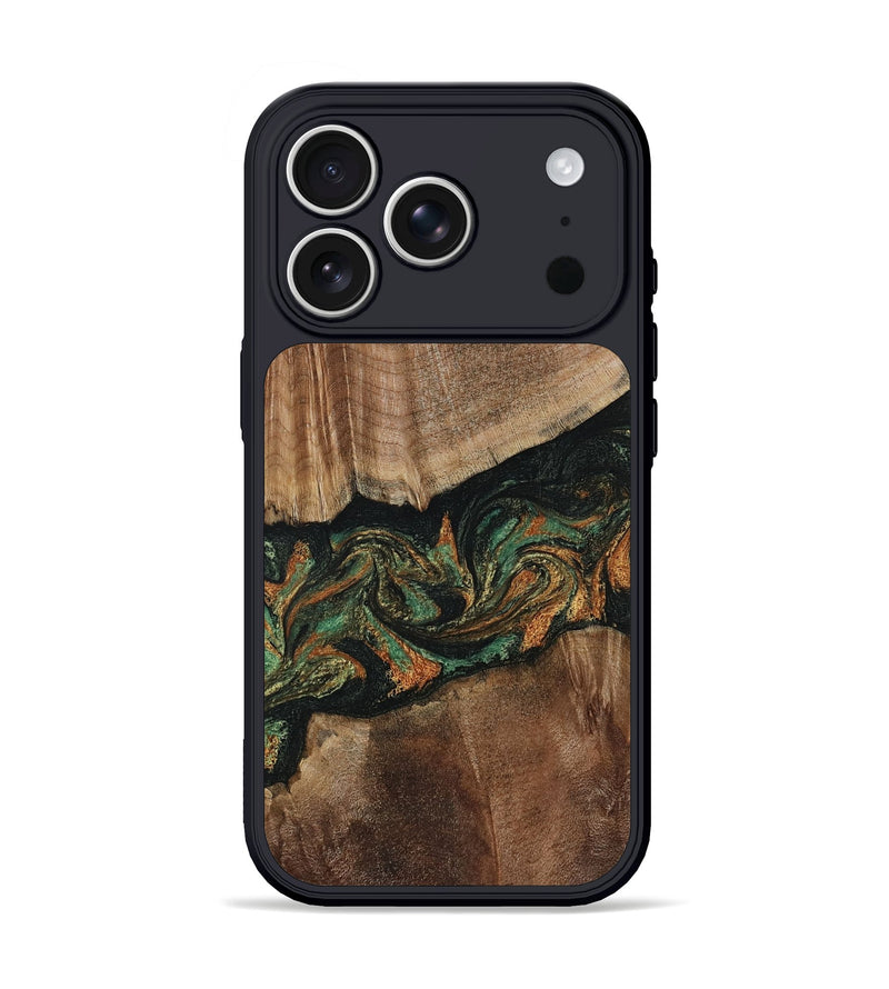 iPhone 17 Pro Wood Phone Case - Aria (Green, 807216)