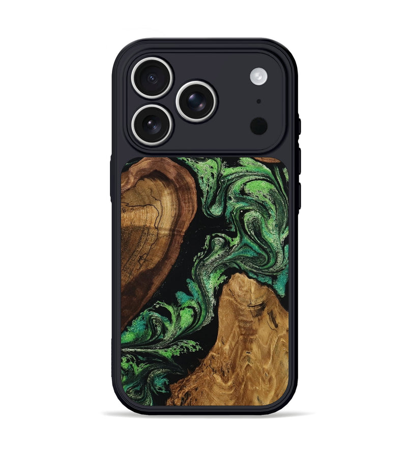 iPhone 17 Pro Wood Phone Case - Addie (Green, 807217)