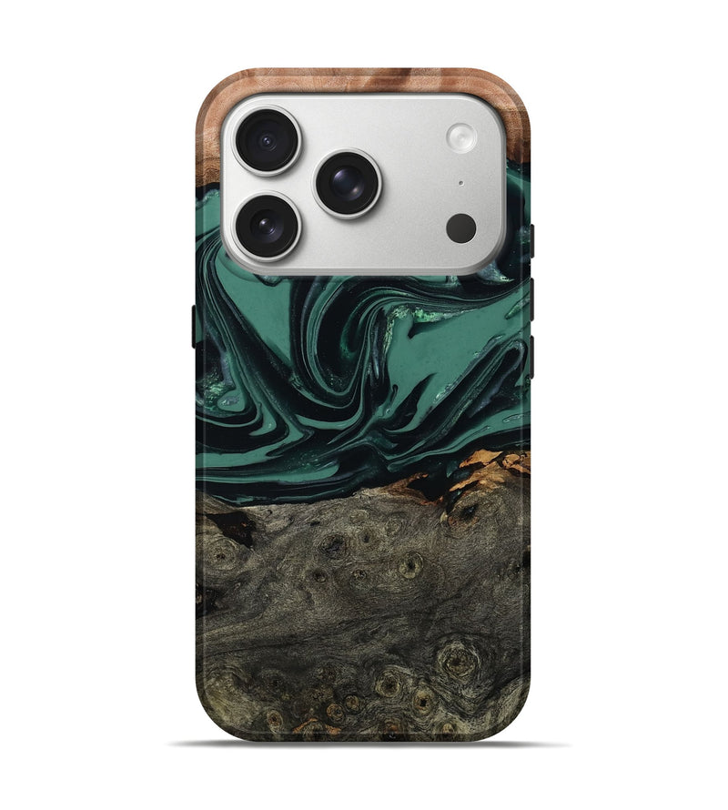 iPhone 17 Pro Wood Live Edge Phone Case - Dawna (Green, 807295)