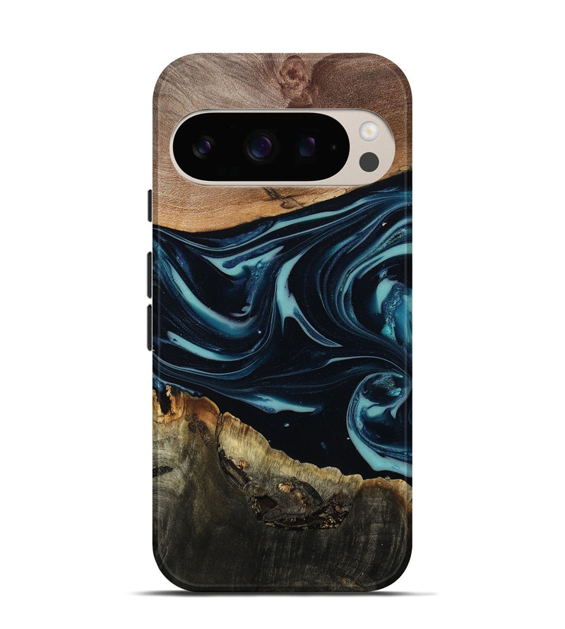 Pixel 10 Pro Wood Live Edge Phone Case - Remi (Blue, 807304)