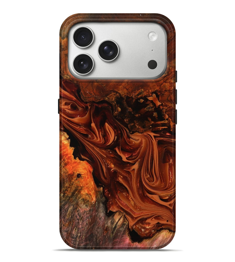iPhone 17 Pro Max Wood Live Edge Phone Case - Tilda (Red, 807318)