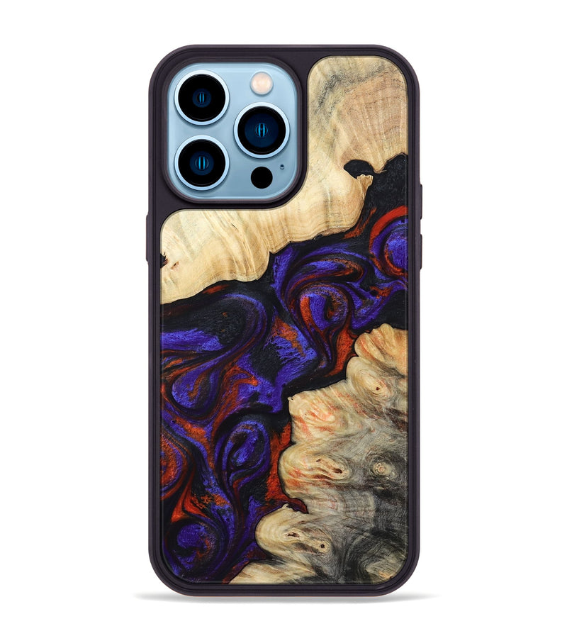 iPhone 14 Pro Max Wood Phone Case - Jocelyn (Red, 807328)