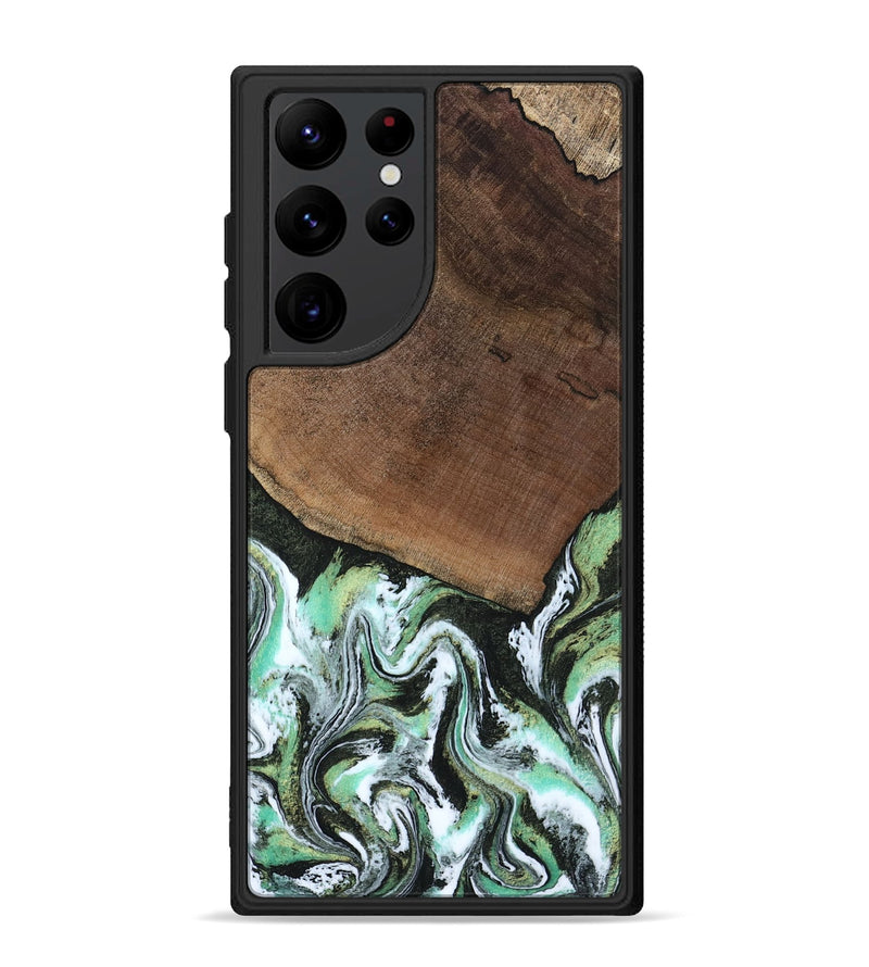 Galaxy S22 Ultra Wood Phone Case - Cindi (Green, 807345)