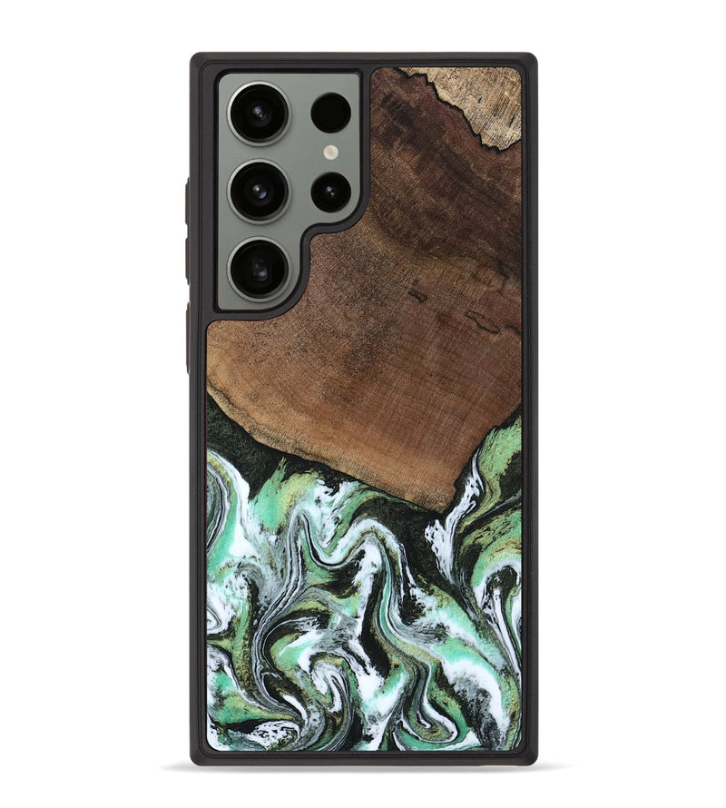 Galaxy S23 Ultra Wood Phone Case - Cindi (Green, 807345)