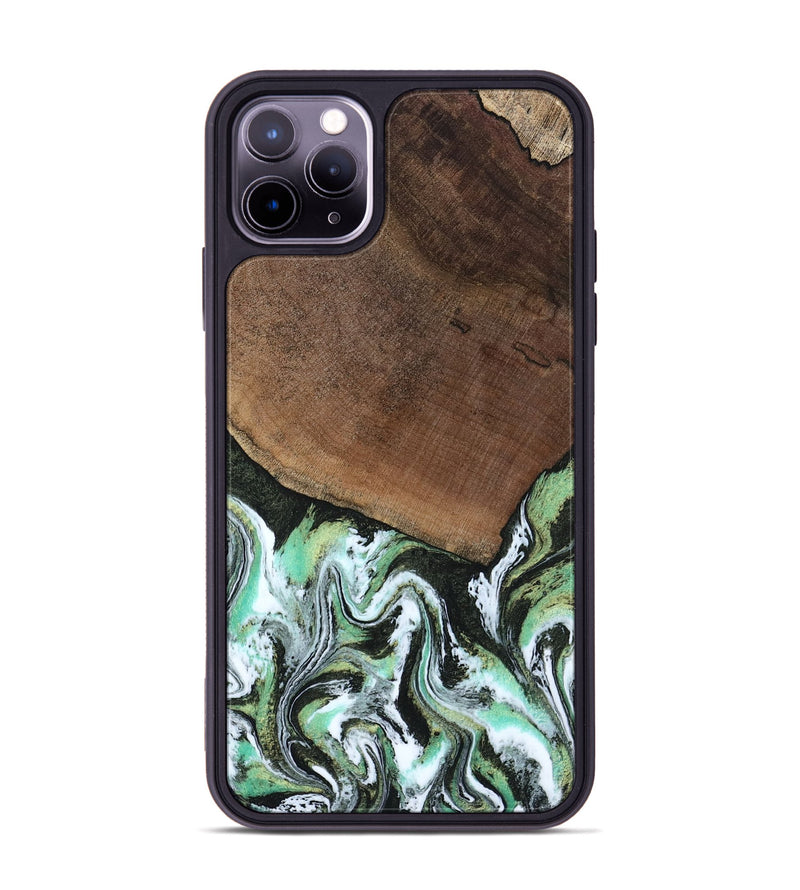iPhone 11 Pro Max Wood Phone Case - Cindi (Green, 807345)