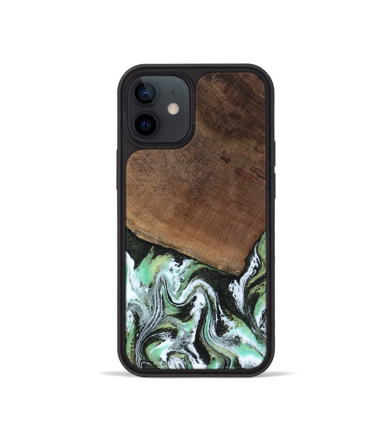 iPhone 12 mini Wood Phone Case - Cindi (Green, 807345)