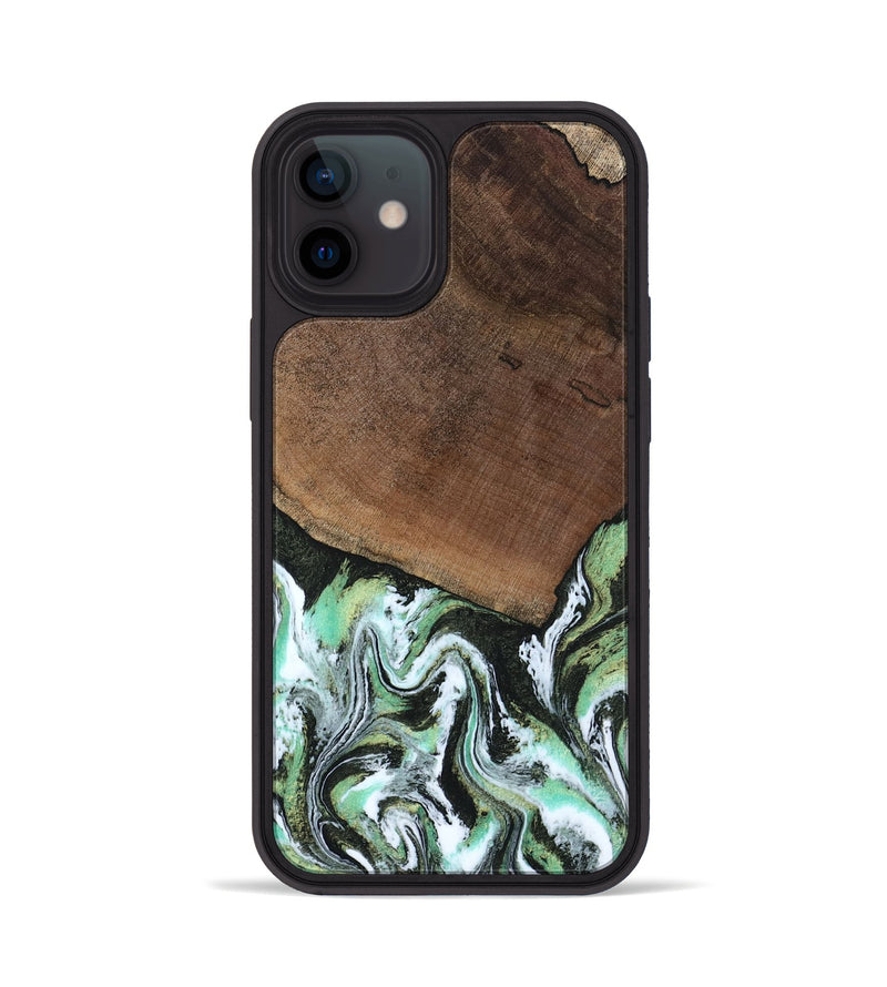 iPhone 12 Wood Phone Case - Cindi (Green, 807345)