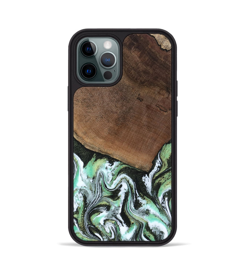 iPhone 12 Pro Wood Phone Case - Cindi (Green, 807345)