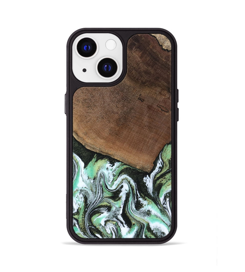 iPhone 13 Wood Phone Case - Cindi (Green, 807345)