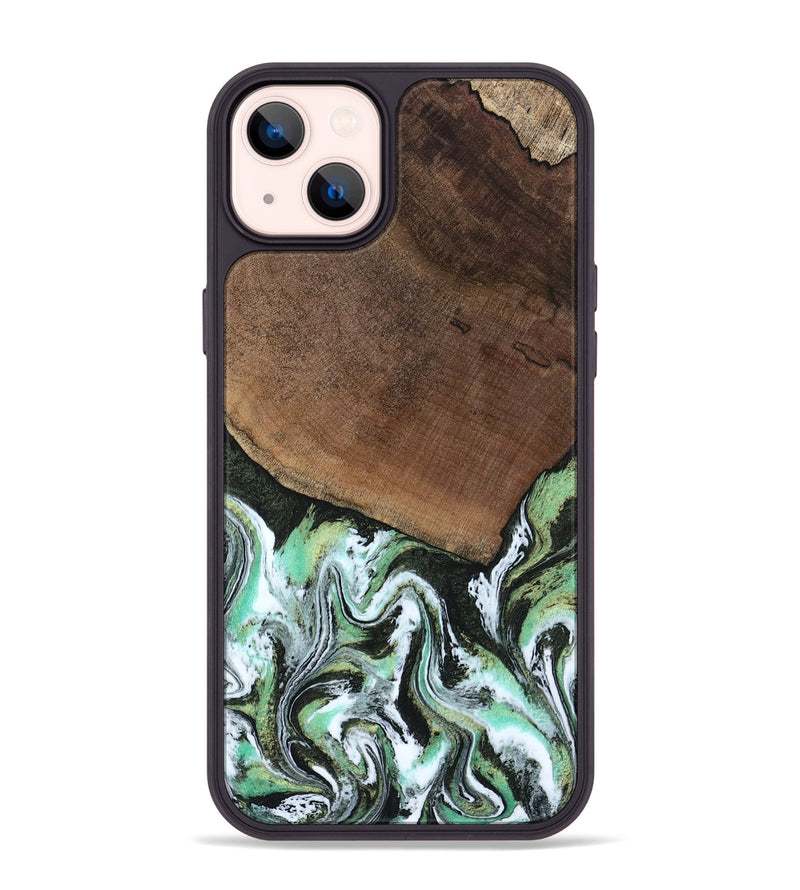 iPhone 14 Plus Wood Phone Case - Cindi (Green, 807345)