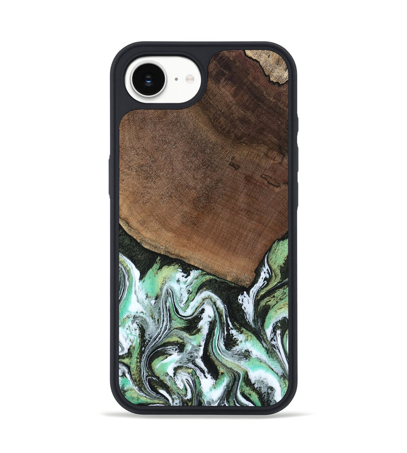 iPhone 16e Wood Phone Case - Cindi (Green, 807345)