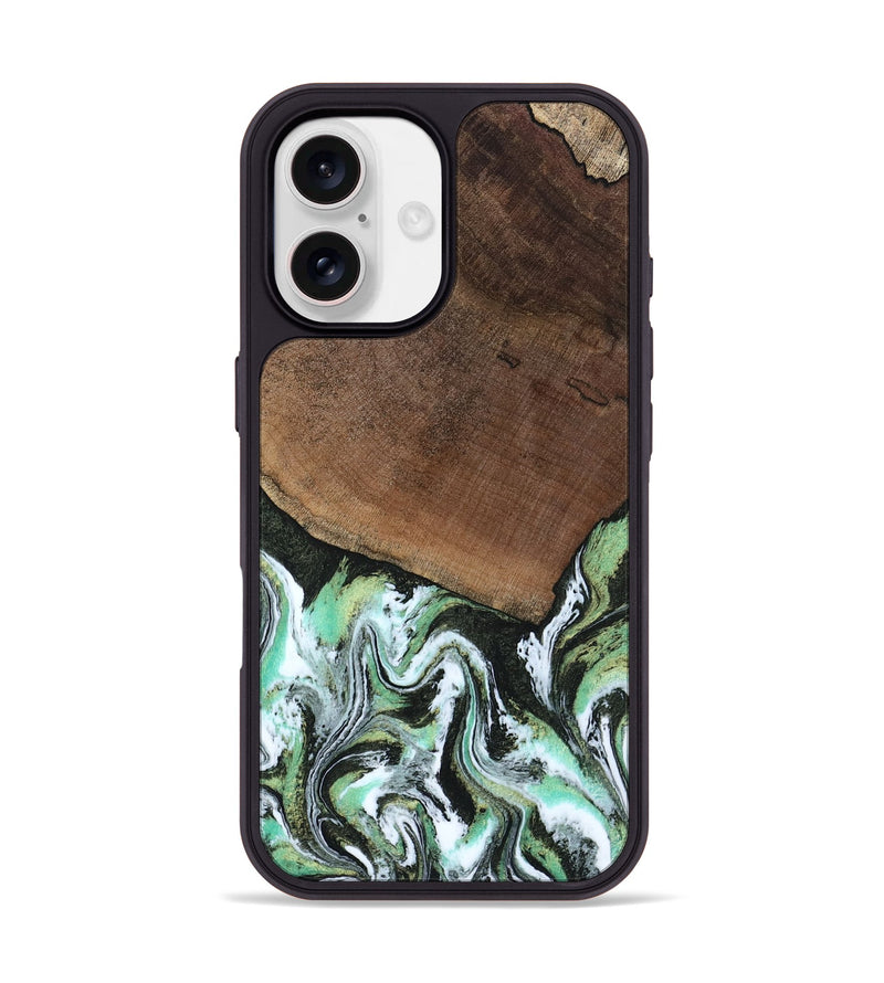 iPhone 17 Wood Phone Case - Cindi (Green, 807345)