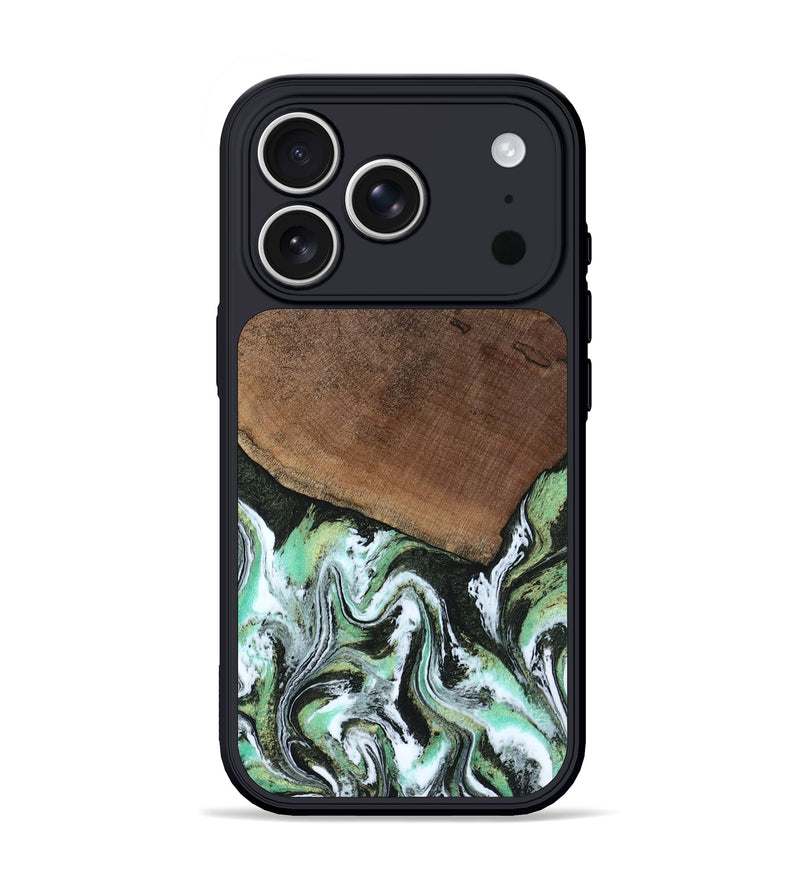 iPhone 17 Pro Wood Phone Case - Cindi (Green, 807345)