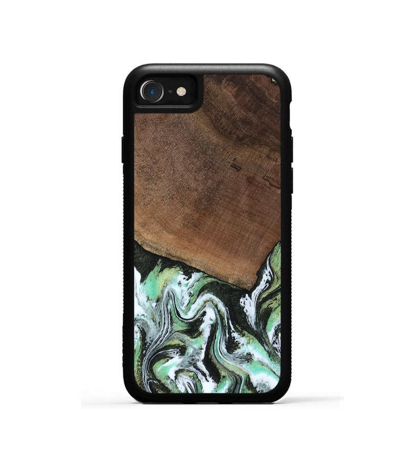 iPhone SE Wood Phone Case - Cindi (Green, 807345)