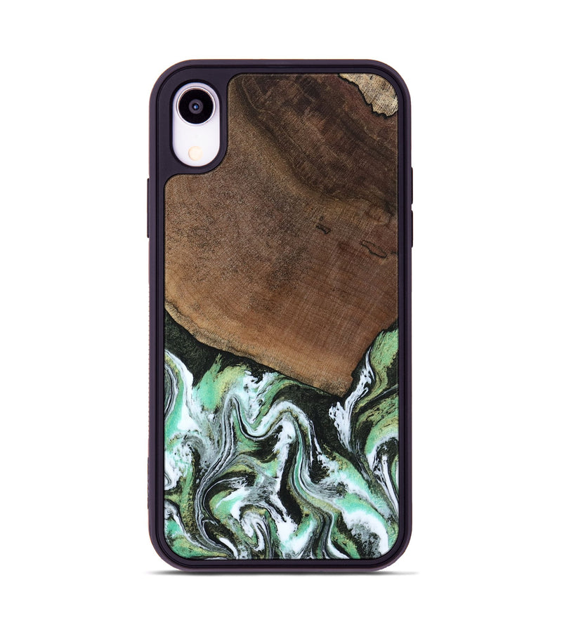 iPhone Xr Wood Phone Case - Cindi (Green, 807345)