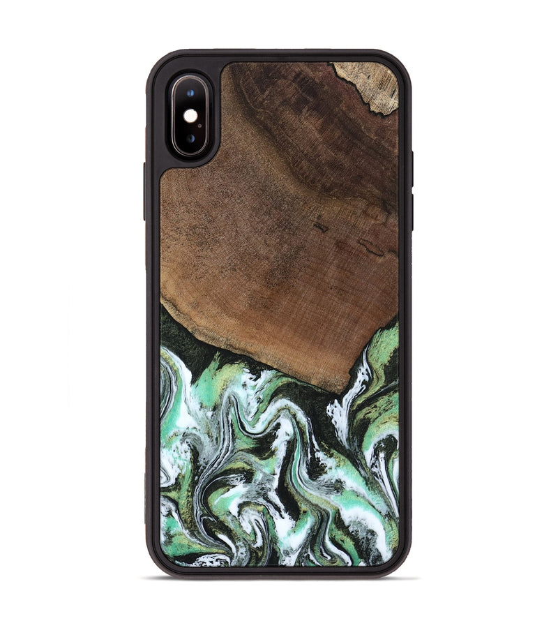 iPhone Xs Max Wood Phone Case - Cindi (Green, 807345)