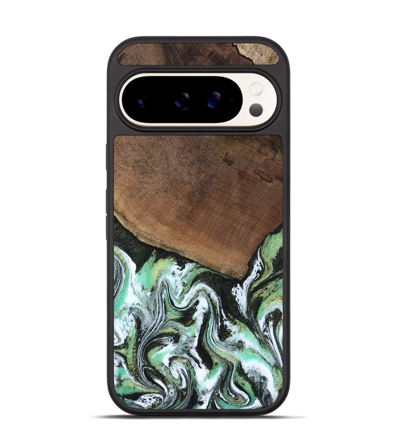 Pixel 9 Pro Wood Phone Case - Cindi (Green, 807345)